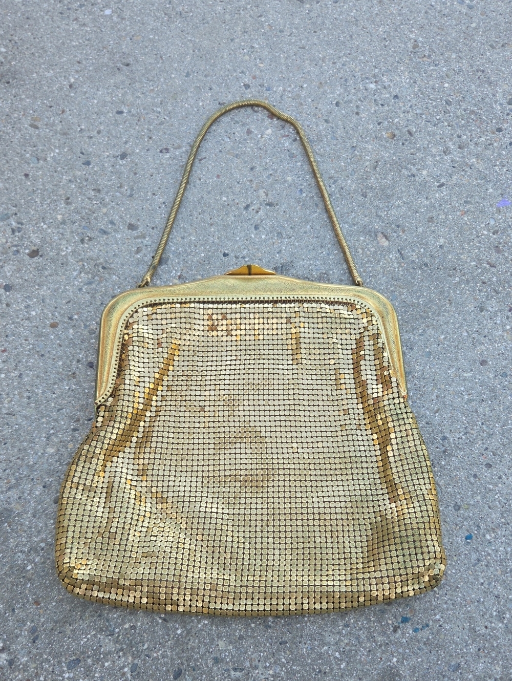 Oroton Vintage Metal Beaded Purse Bag Kissme Closure